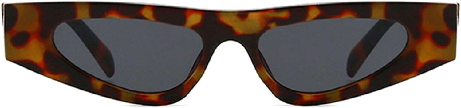 

Модные маленькие солнцезащитные очки «кошачий глаз» для женщин в стиле ретро 90-х, узкие солнцезащитные очки, винтажные очки с защитой от УФ-излучения UV400 mincl, Leopard Black