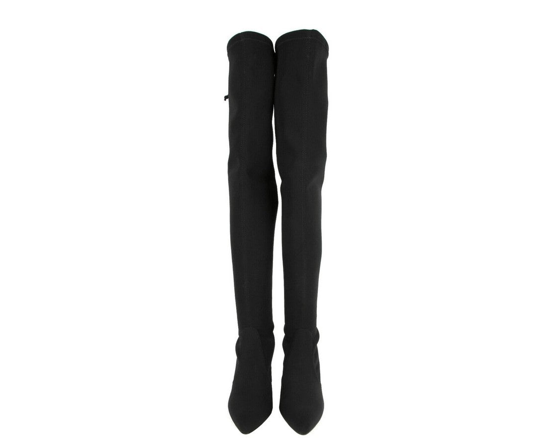Stuart Weitzman Женские эластичные сапоги из лайкры до колена, черный — фото 2