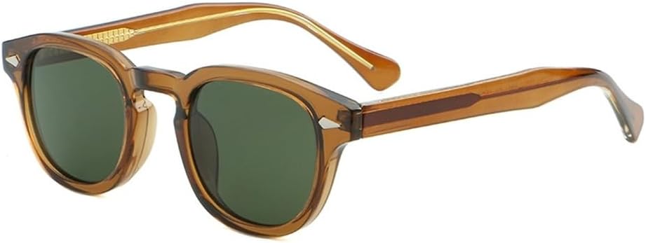 

Ацетатные модные солнцезащитные очки в стиле ретро для женщин, женские солнцезащитные очки для мужчин с защитой от УФ-излучения UV400, коричневые, серые, унисекс WNCKSQ, Brown With Green