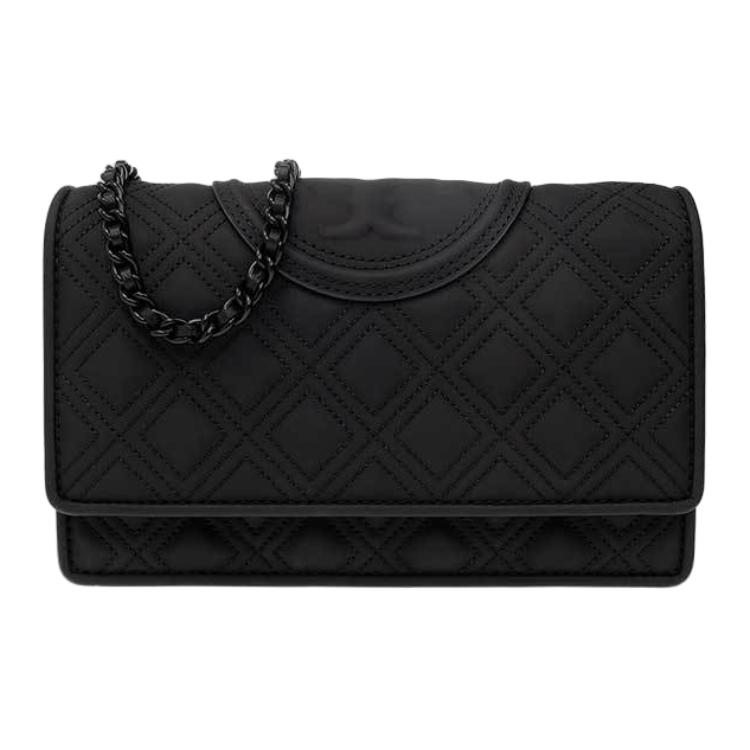 

TORY BURCH Женский кожаный кошелек Fleming, сумка через плечо, черный цвет