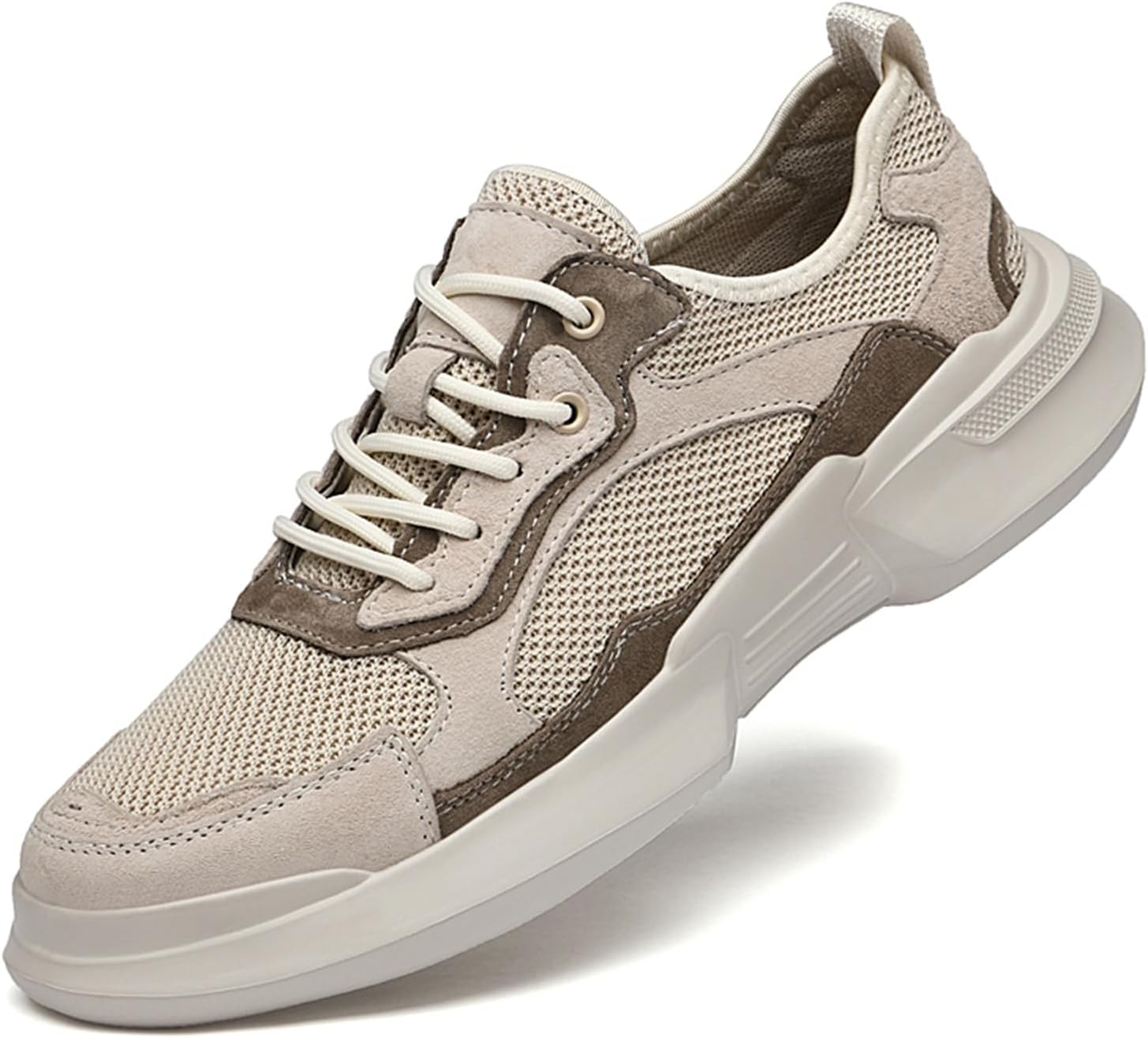 

Мужские сетчатые кроссовки для ходьбы и походов, летние спортивные кроссовки без шнурков, дышащие, нескользящие Abborora, хаки