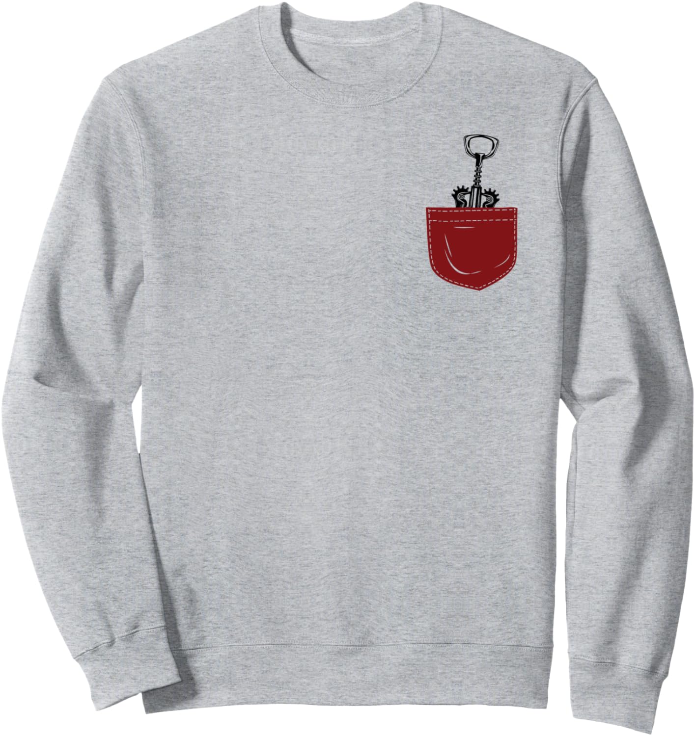 

Толстовка с карманным штопором для дегустации вина и винной бутылки Wine Steward Drinker Lover Waiter Sommelier Hs0, серый