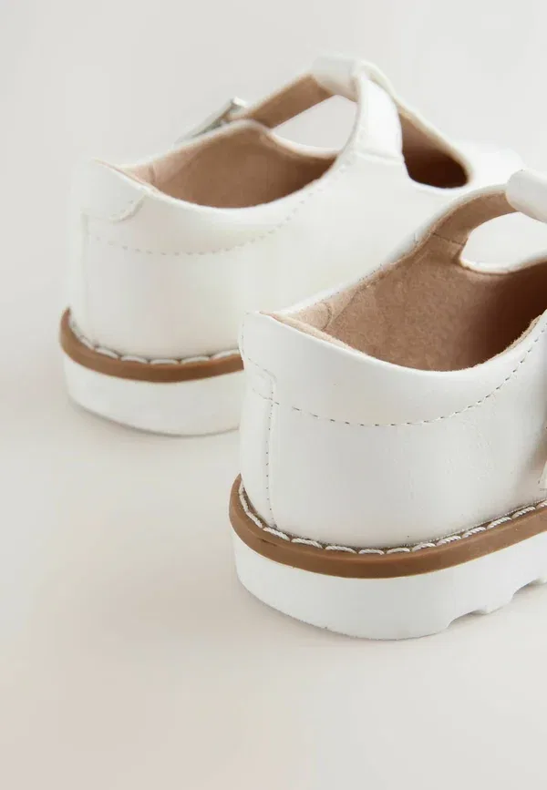 Туфли Next Wide fit (g) fit t bar shoes, ankle strap ballet pumps, белый — фото 4