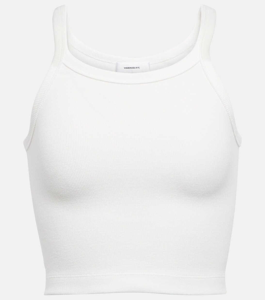 

Укороченная майка HB из смесового хлопка из коллаборации с Hailey Bieber WARDROBE.NYC, белый