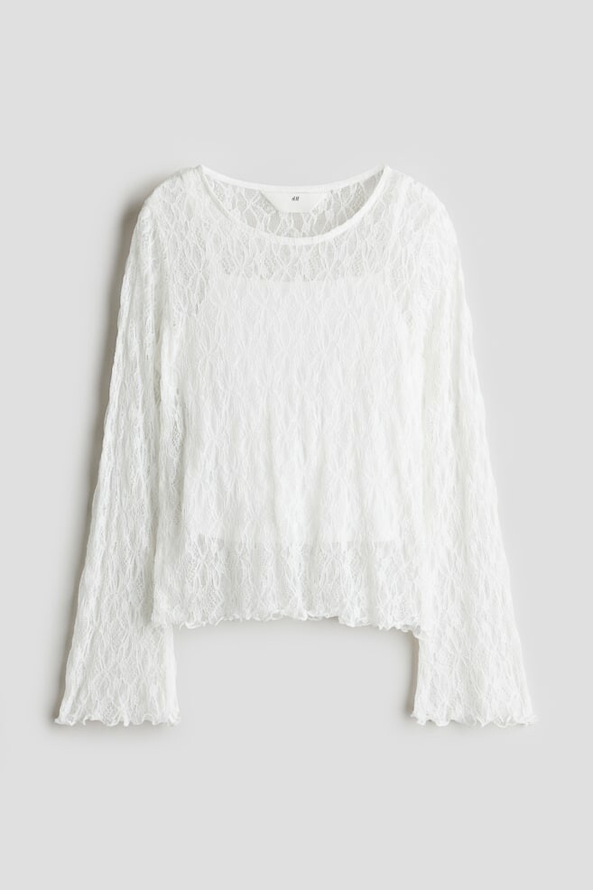 

Рубашка из кружева H&M, белый