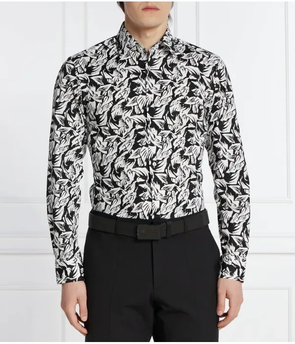 H-Hank-Kent-C1 Рубашка slim fit Boss, черный