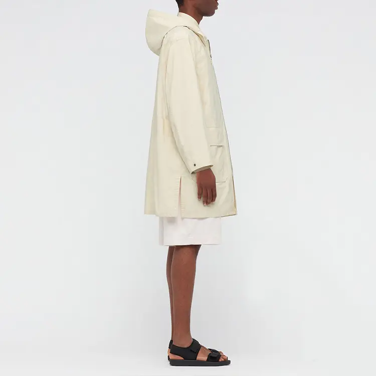 UNIQLO Светло-бежевое пальто унисекс, Light Beige — фото 4