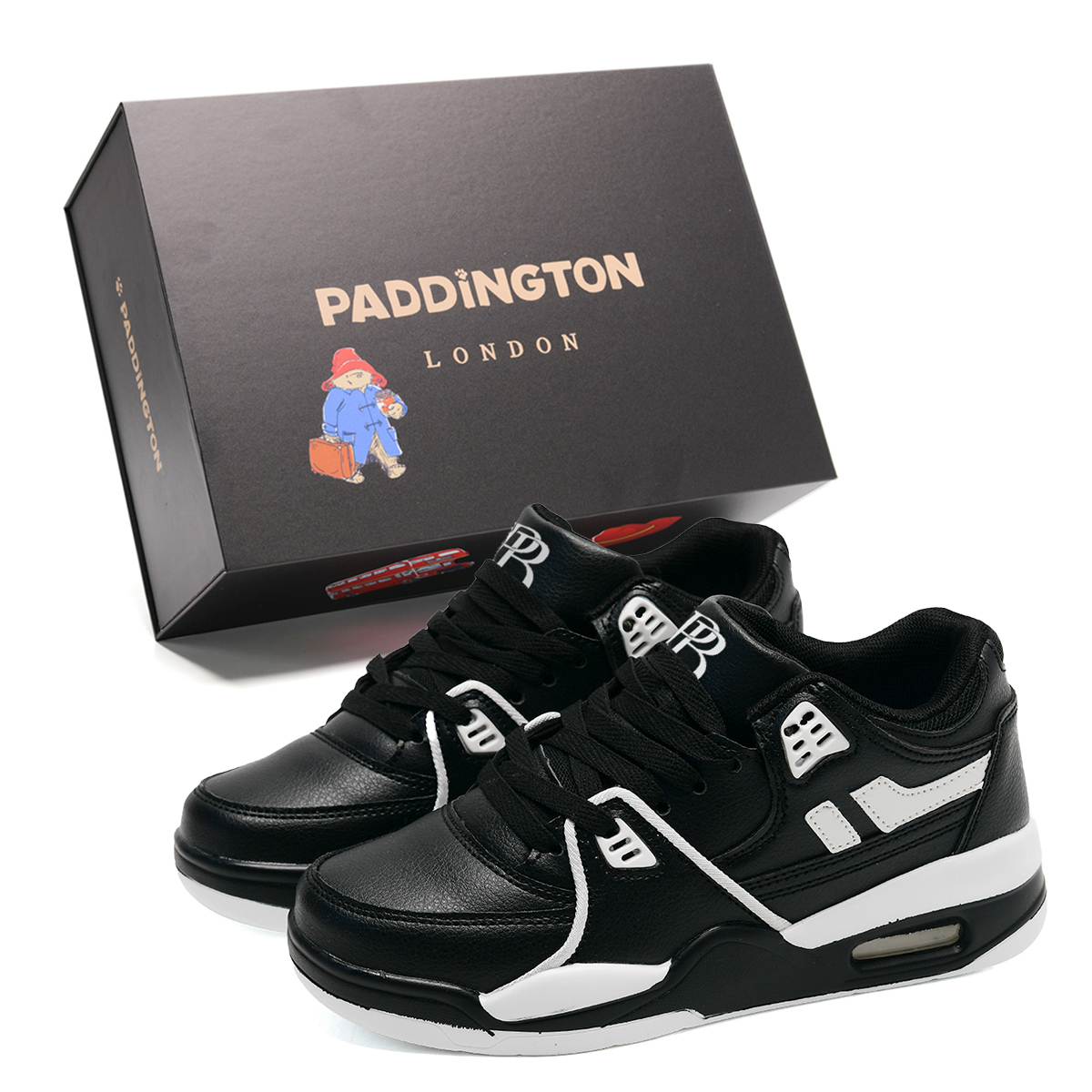 

Paddington Bears Износостойкие и легкие низкие скейтерские кроссовки унисекс черные, цвет Black