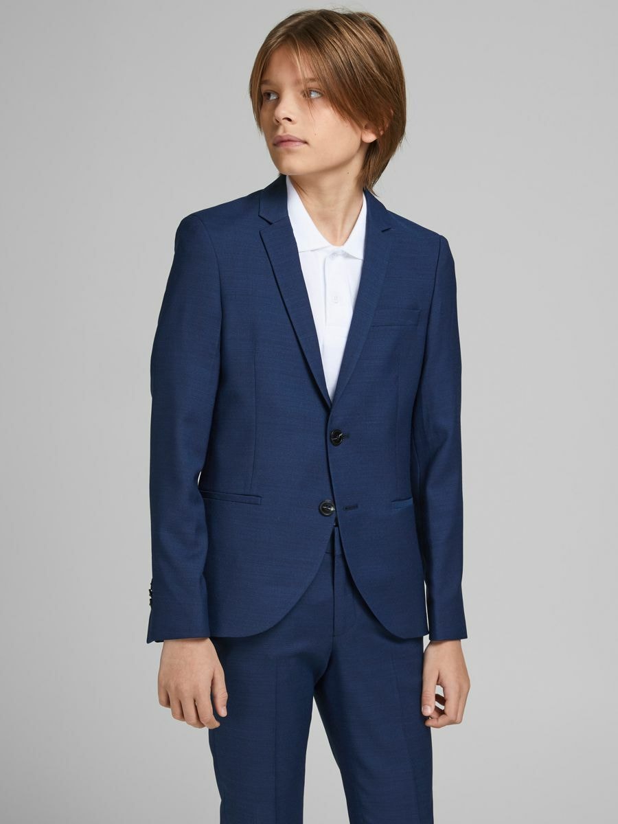 Пиджак стандартного кроя Jack & Jones Junior Solaris, темно-синий — фото 3