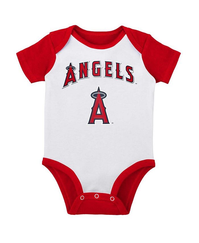 Комплект из двух боди Little Slugger цвета Los Angeles Angels белого и серого цвета для новорожденных для мальчиков и девочек Outerstuff, белый — фото 3