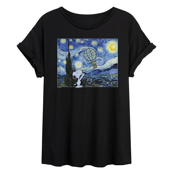 

Футболка Juniors' Peanuts Snoopy The Starry Night oversized Licensed Character