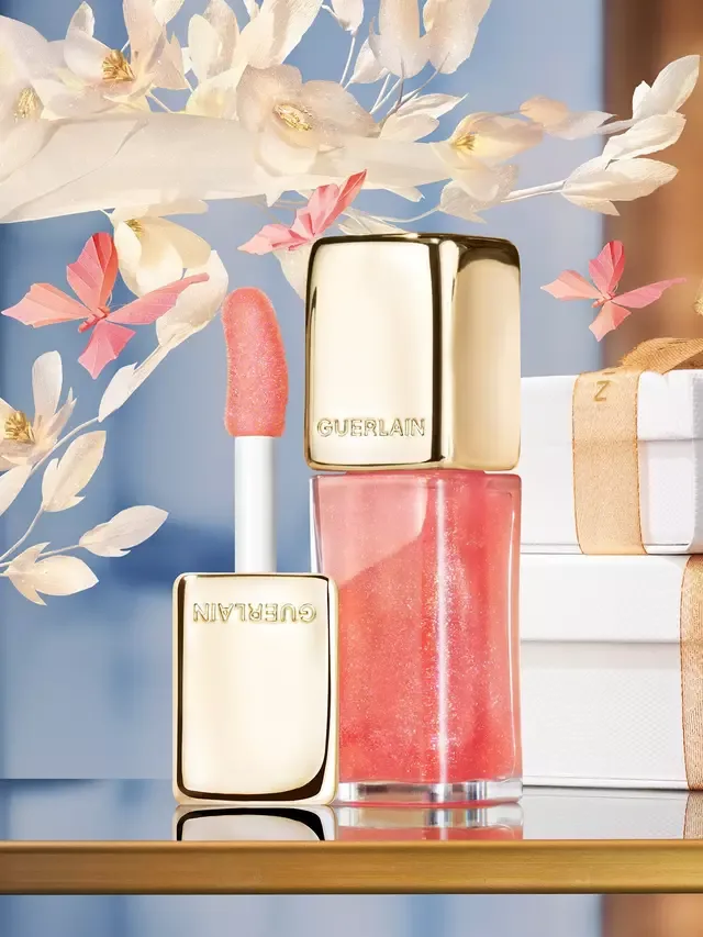 Масло для лица Kiss Kiss Bee Glow Oil, праздничная лимитированная серия Guerlain, 429 Sparkling Rosewood — фото 3