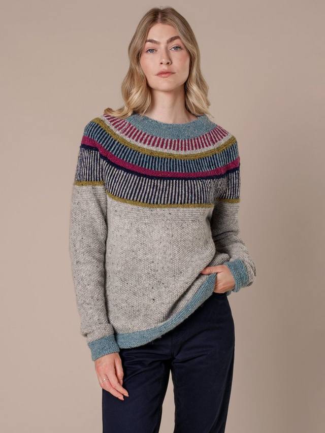 

Вязаный свитер из шерсти Donegal с жаккардовым узором Celtic & Co., Pebble