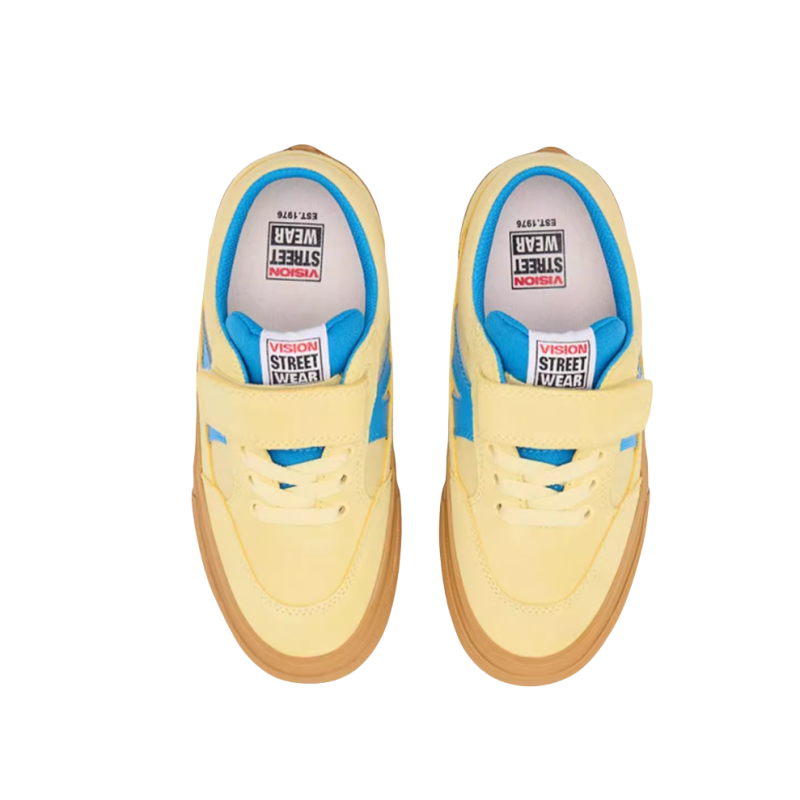 Антискользящие износостойкие низкие детские кэжуал кеды Kids' Vision Street Wear, желтый — фото 3