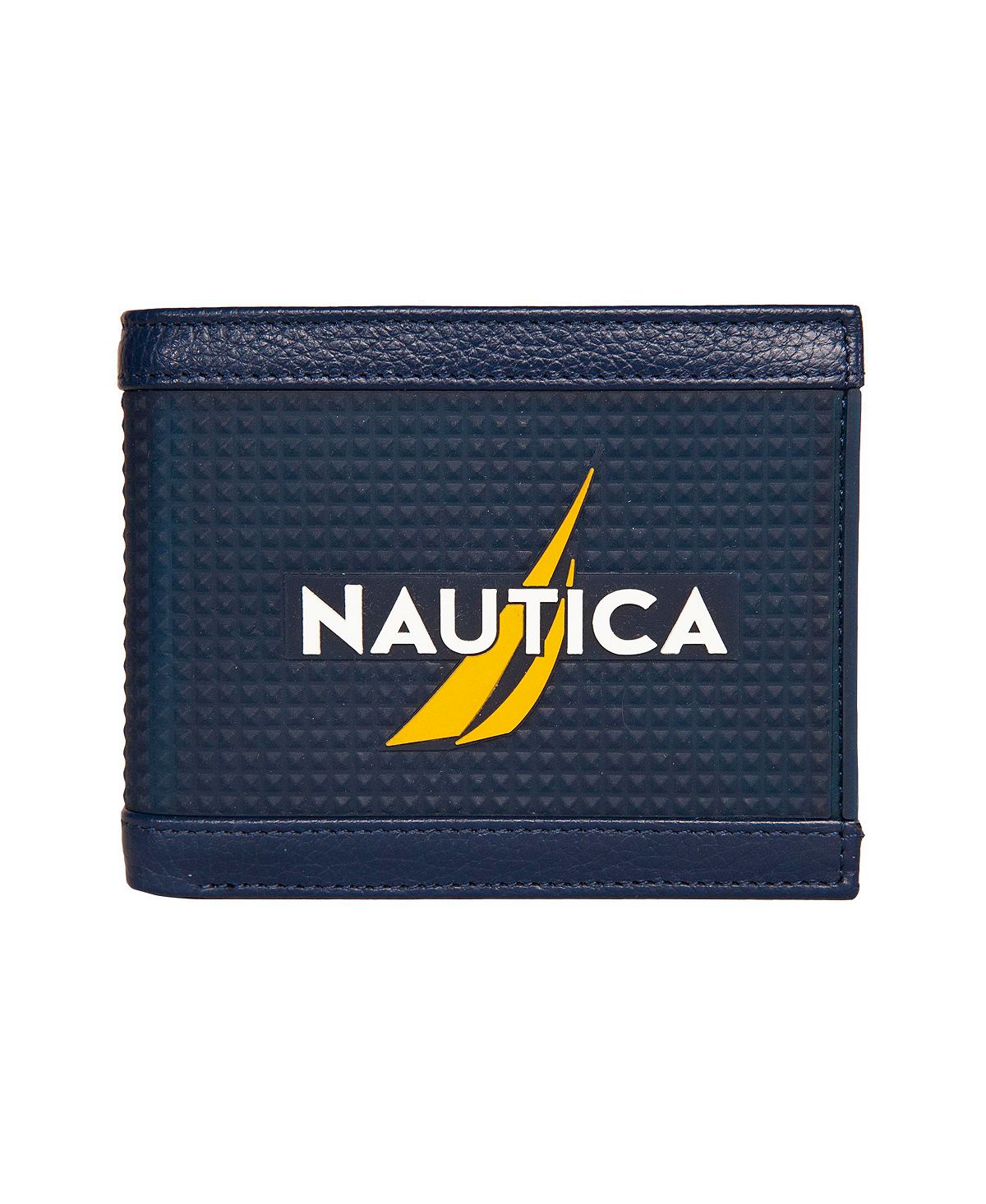 

Мужской резиновый кожаный кошелек с логотипом двойного сложения Nautica