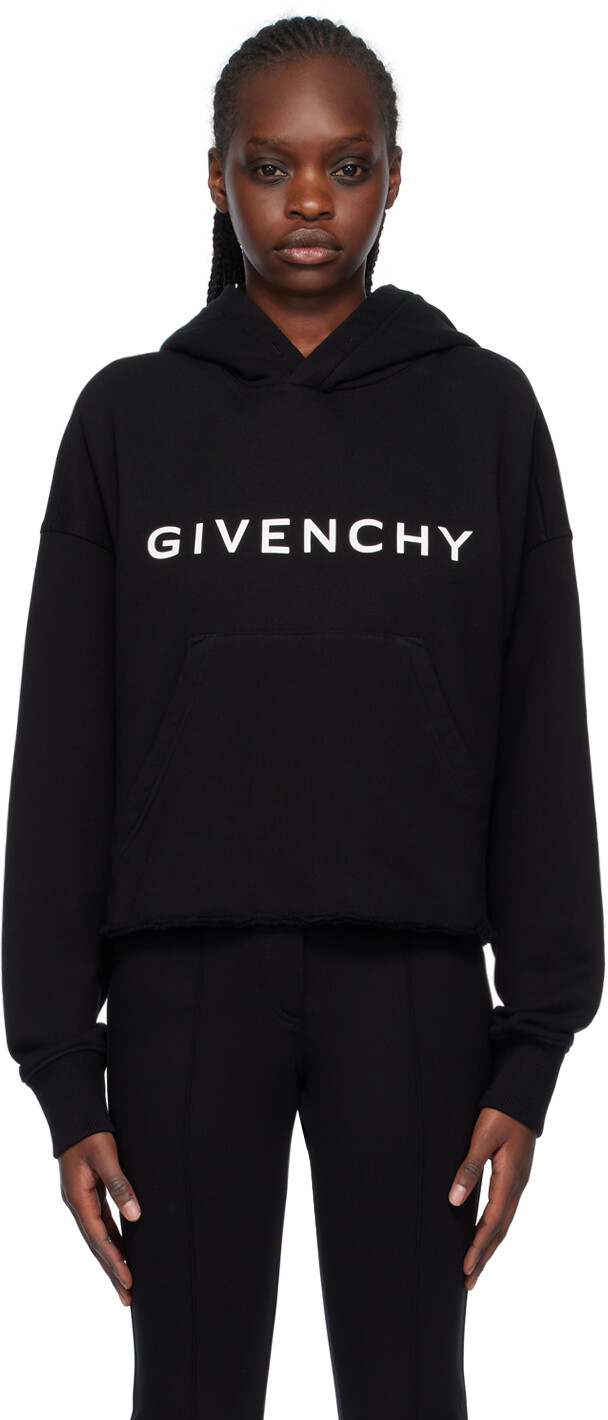

Черный укороченный худи Givenchy