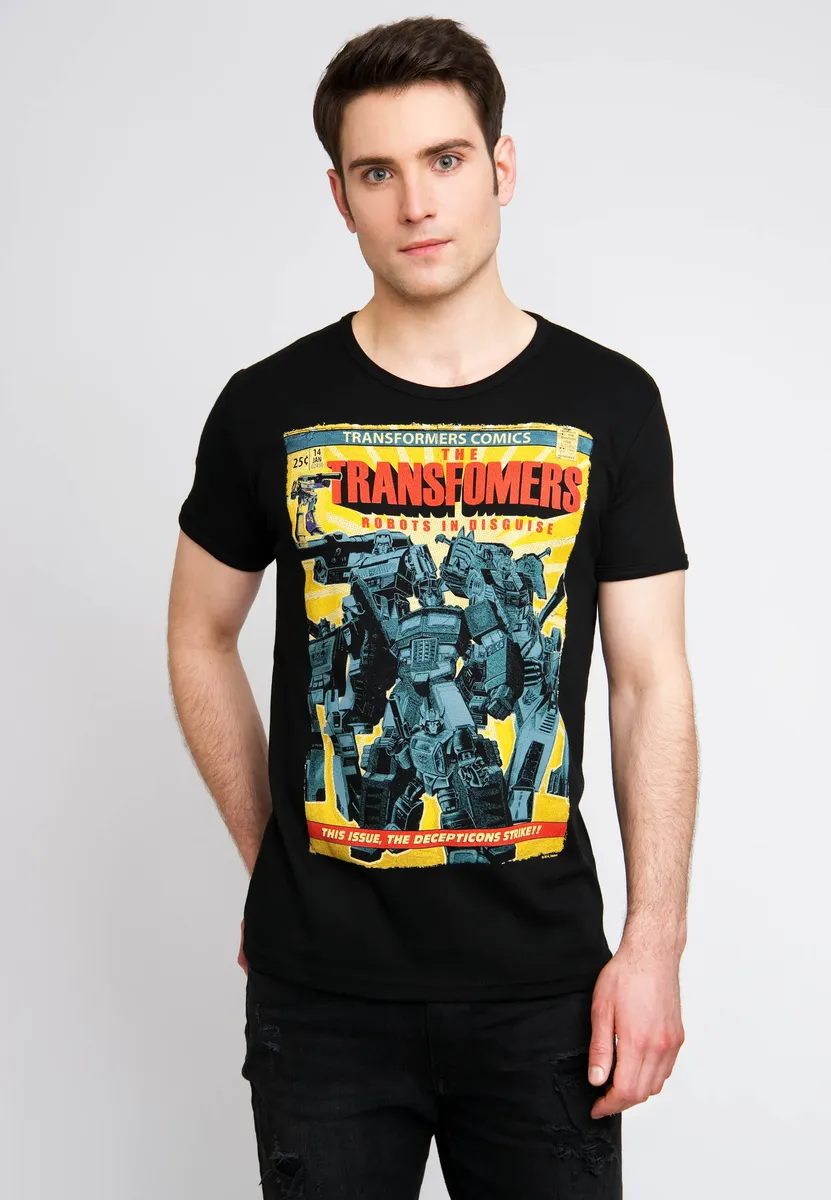 

Футболка Logoshirt "Transformers - Robots In Disguise", с большим принтом Трансформеров спереди, черный