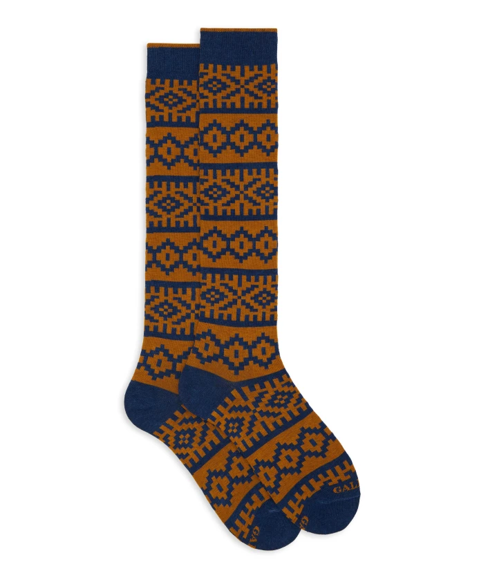 

Длинные носки с греческим узором Gallo, мультиколор