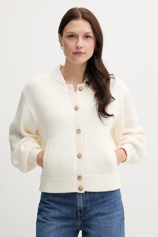 

Хлопковый кардиган Tommy Hilfiger, бежевый