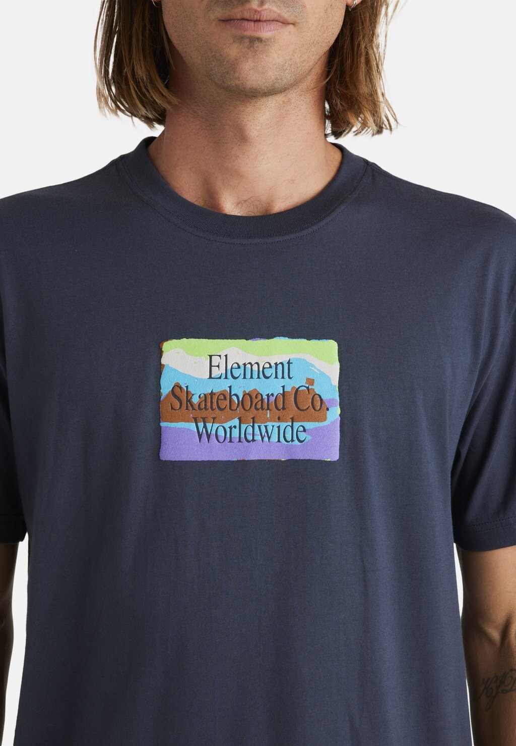 

Футболка с принтом Element, темно-синий