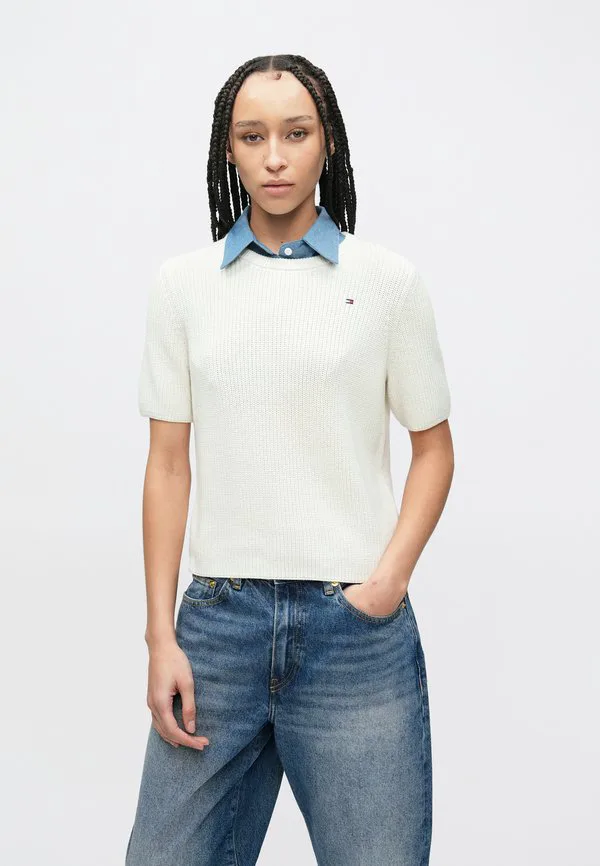 Джемпер с кардиганным стежком Tommy Hilfiger, Ivory — фото 4