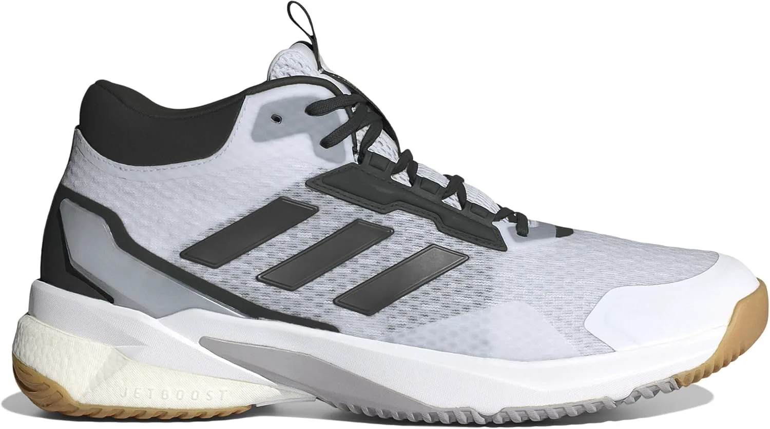 Мужские кроссовки Adidas Crazyflight 5 Mid Top для зала, белый/черный/серый — фото 4