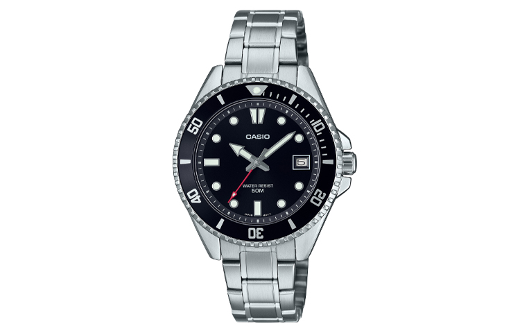 

Женские черные часы MDV-10D-1A1V CASIO