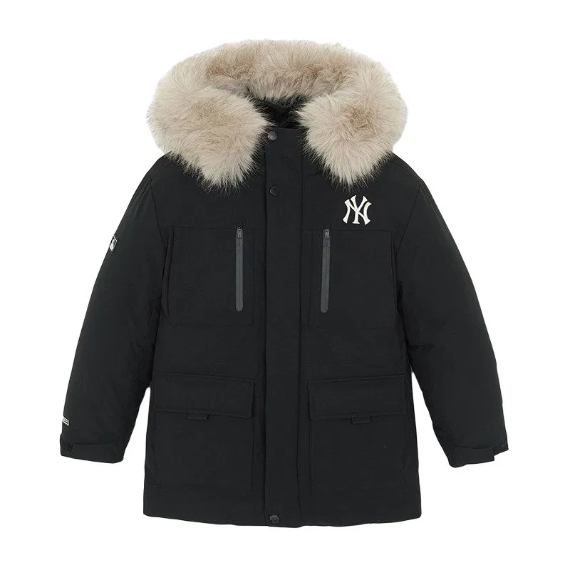 Пуховик с меховым воротником MLB KIDS Black