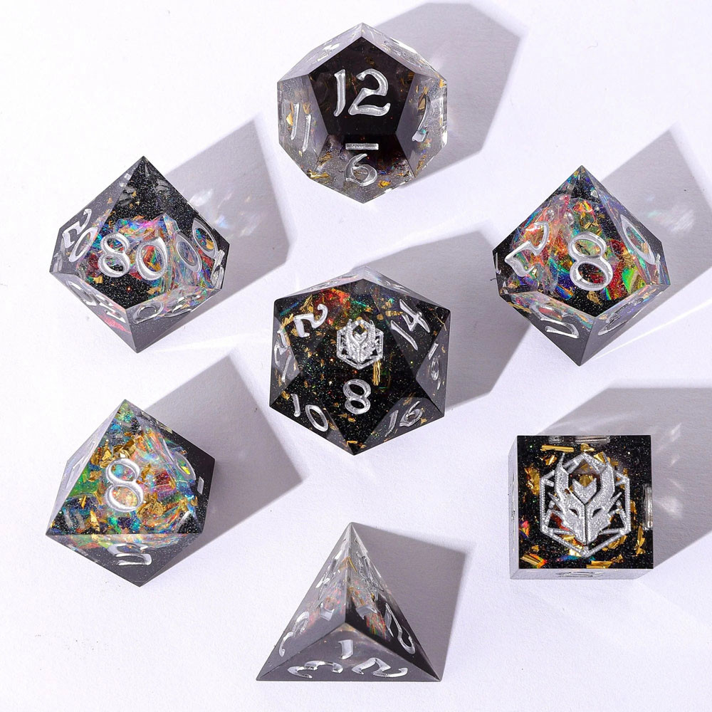 

Аксессуары Hymgho Premium Gaming Sharp-Edge Polyhedral Dice Set: Captured Magic - Universe Dust (7)