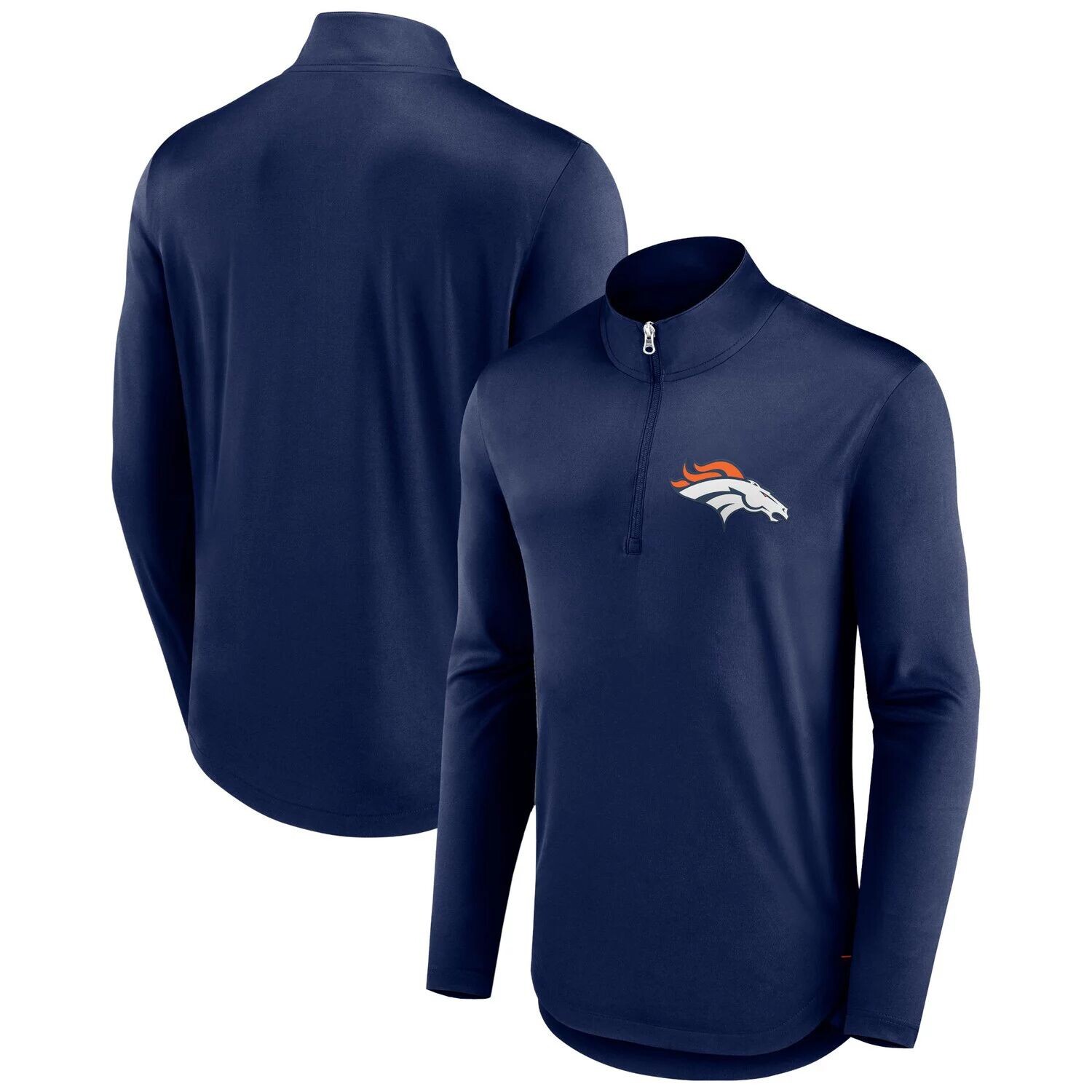 

Мужская темно-синяя брендовая футболка Denver Broncos Tough Minded с молнией четверть Fanatics, Синий, Мужская темно-синяя брендовая футболка Denver Broncos Tough Minded с молнией четверть Fanatics