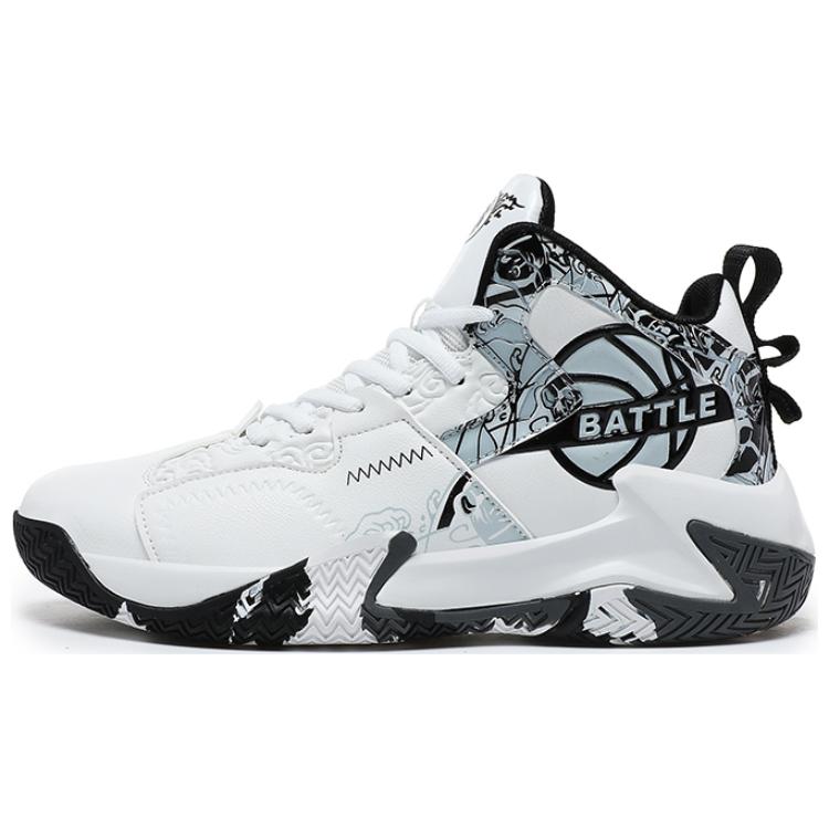 

Баскетбольные кроссовки с высоким берцем, амортизирующие, нескользящие, износостойкие, мужские BIANSULONG, White Black
