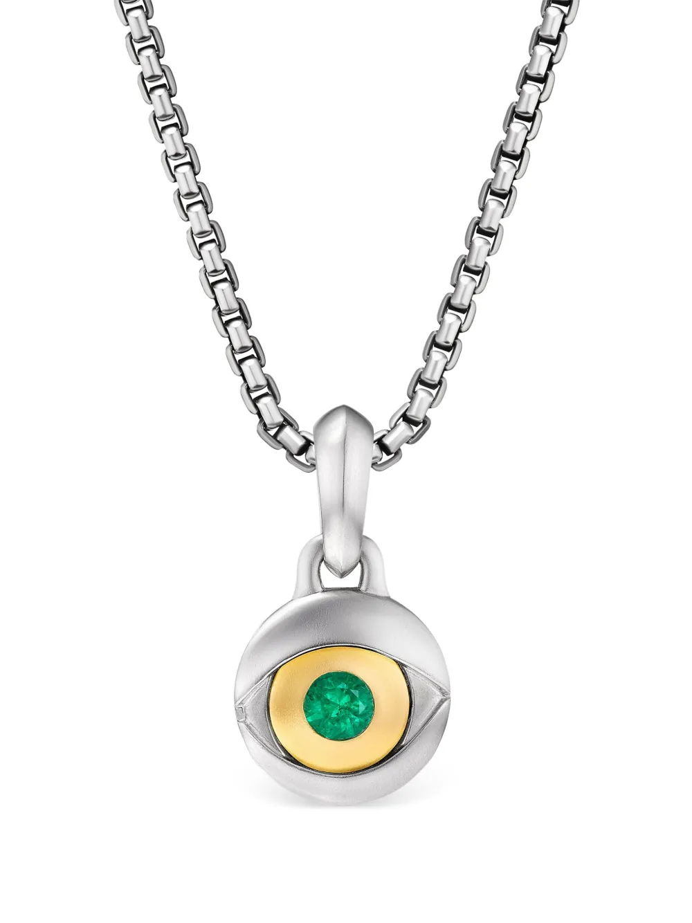 

Серебряная подвеска Evil Eye с изумрудом (14.5 мм) David Yurman, серебяный