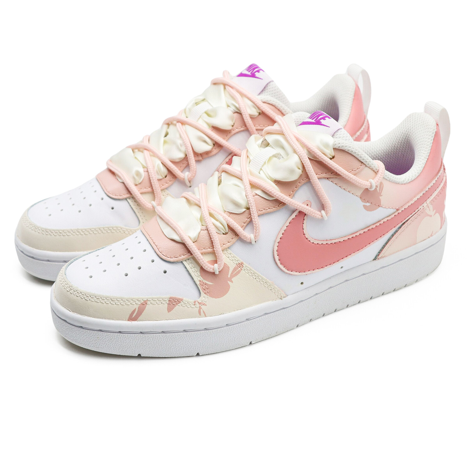 

Кроссовки Nike Court Borough Skateboard Shoes Women's Low-Top Pink White, розовый