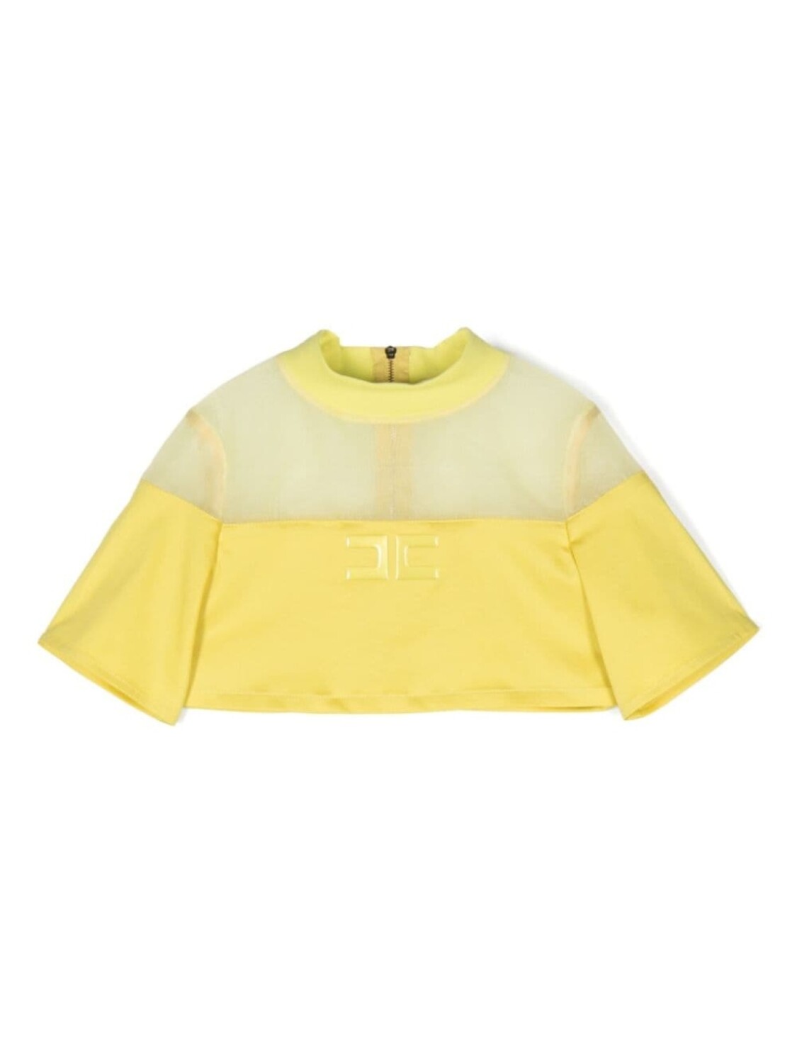 

Elisabetta Franchi La Mia Bambina укороченный топ с логотипом, желтый