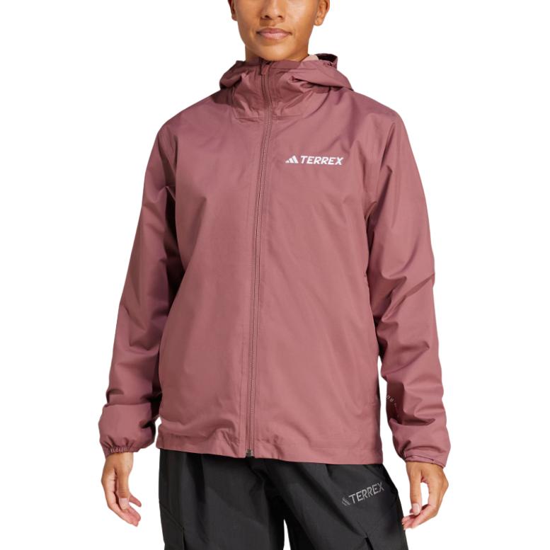 Adidas Элегантная женская куртка темно-красного цвета, Elegant Dark Red — фото 3
