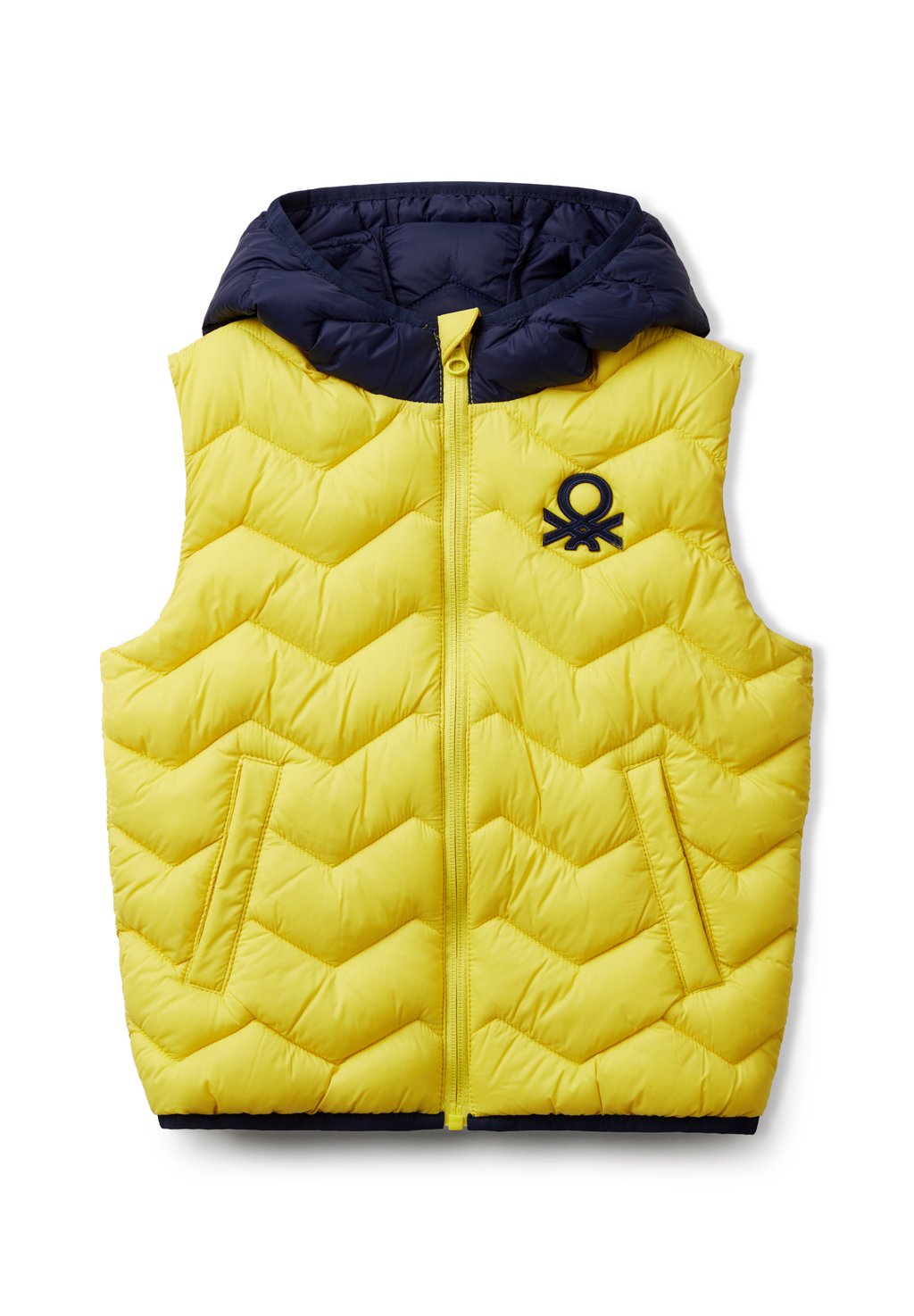 

Жилет PADDED WITH HOOD United Colors of Benetton, темно-желтый