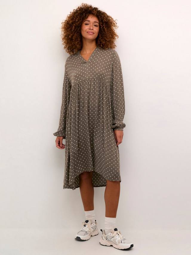 

Платье babett в горошек KAFFE, цвет Brown/Chalk