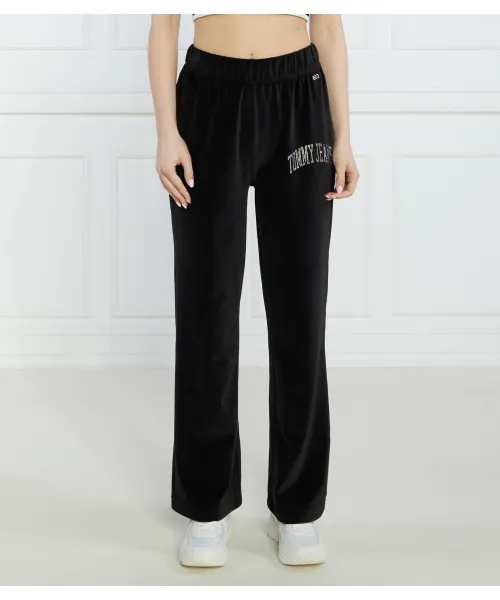 

Велюровые спортивные брюки со стразами tjw Relaxed fit Tommy Jeans, черный