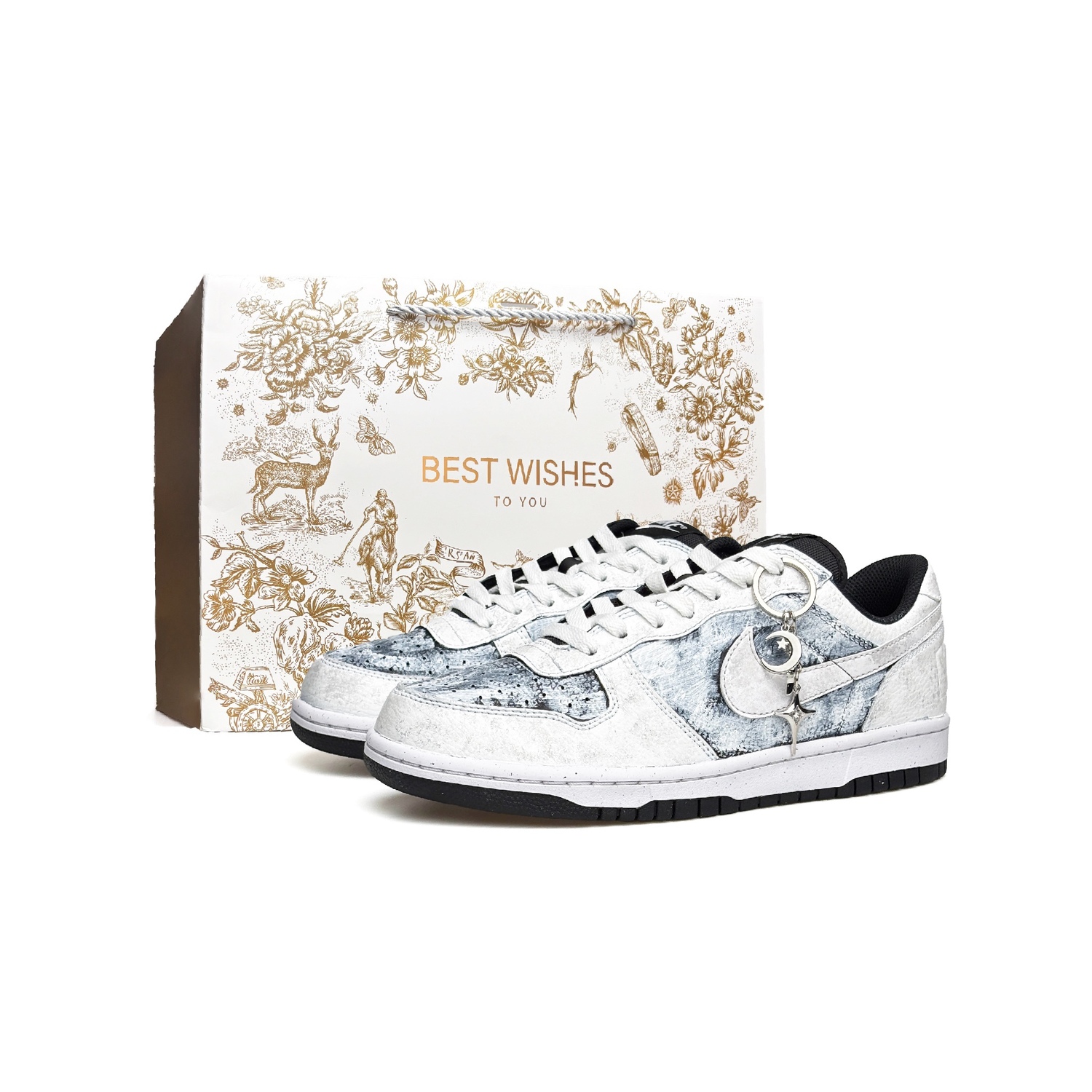 

Nike Мужские низкие скейтерские кроссовки dunk vassell устойчивые к истиранию увеличивающие рост black white