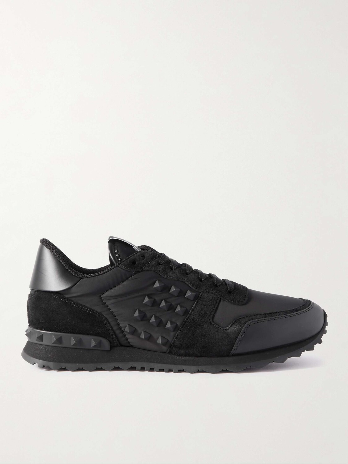

Кроссовки Rockstud из кожи, замши и ракушек VALENTINO GARAVANI, черный