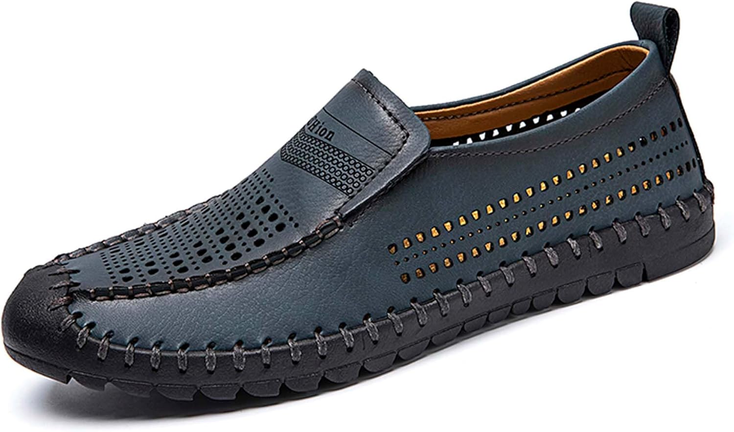 

Мужские дышащие прогулочные туфли DZBAJRQM, удобные повседневные кожаные туфли, легкие лоферы, ретро-деловые офисные туфли, вырезанные кожаные повседневные туфли, походные и водительские туфли, синий