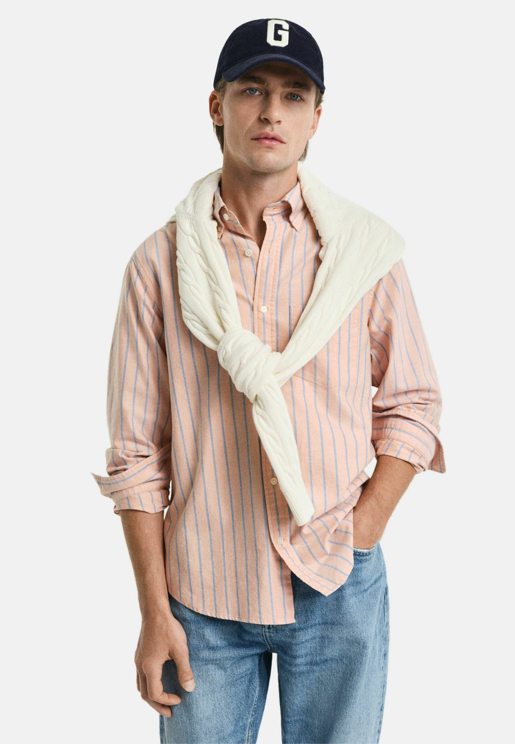 

Рубашка REGULAR FIT STRIPED OXFORD GANT, оранжевый