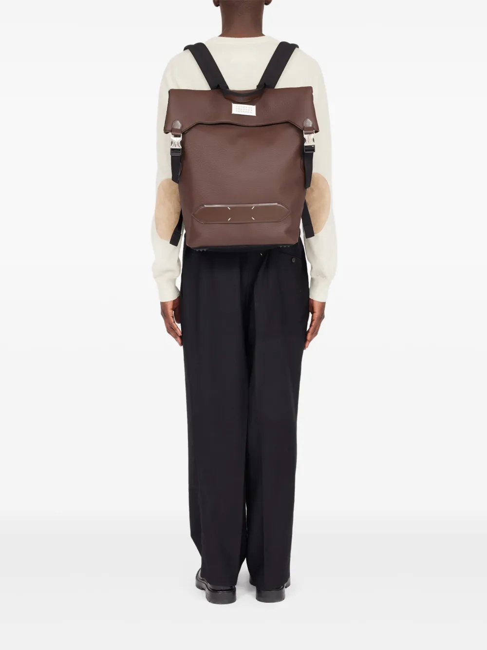Рюкзак мужской Maison Margiela 5AC Flap натуральная кожа, коричневый — фото 2