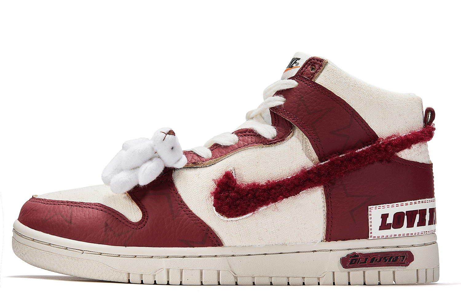 

Кроссовки Nike Dunk Skateboarding Shoes Unisex High-top Red/white, красный