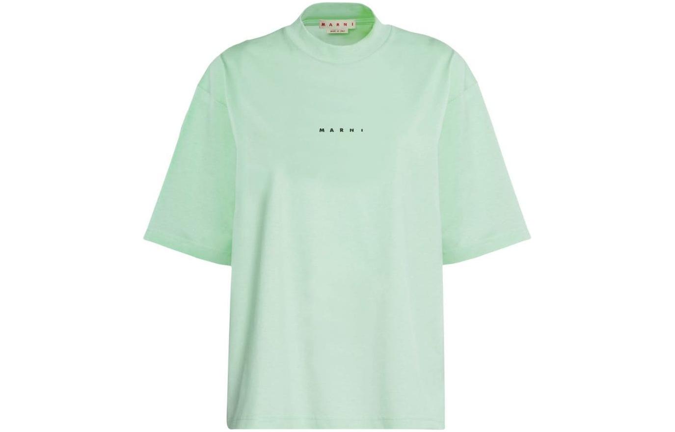 

MARNI Футболка с рукавом дроп-шоулдер SS23 Women's Green, Зеленый, MARNI Футболка с рукавом дроп-шоулдер SS23 Women's Green