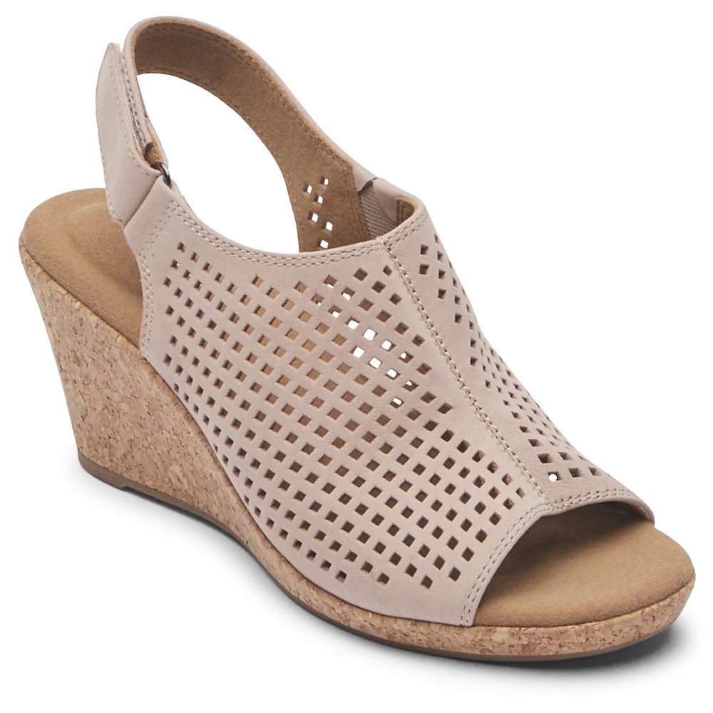 Босоножки на танкетке Briah с задником Rockport, nude leather