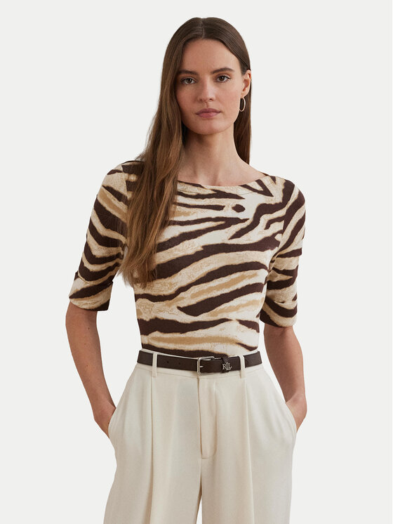 

Облегающая блузка 200971095001 Lauren Ralph Lauren, бежевый