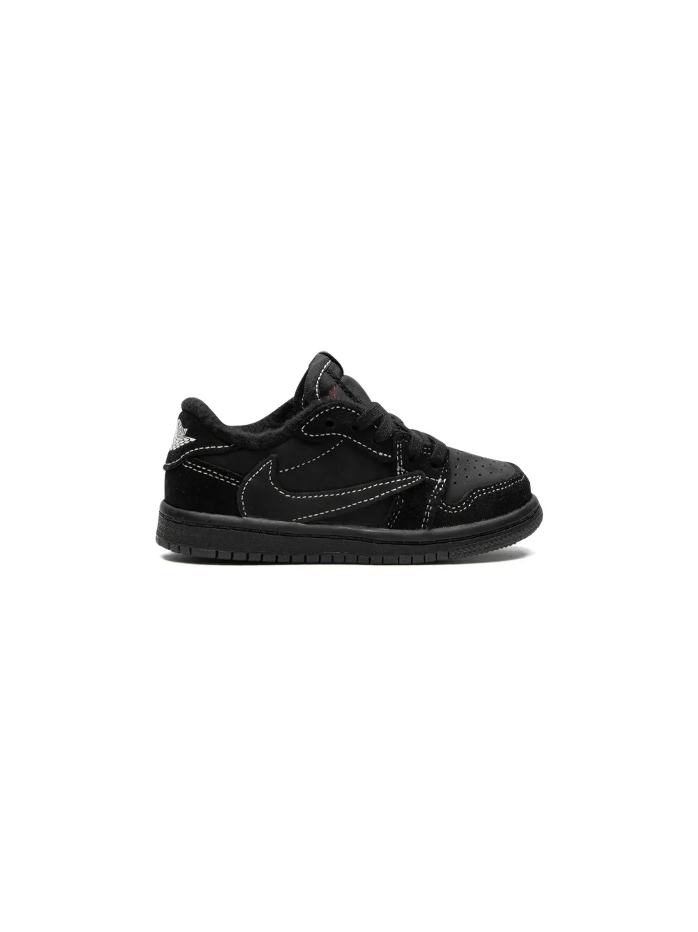 Кроссовки x Travis Scott Air Jordan 1 Low Black Phantom Jordan Kids, черный — фото 2