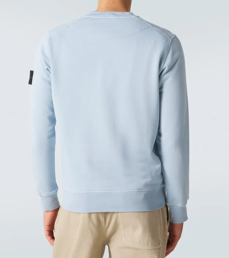 Толстовка из хлопкового флиса «Компас» Stone Island, синий — фото 4