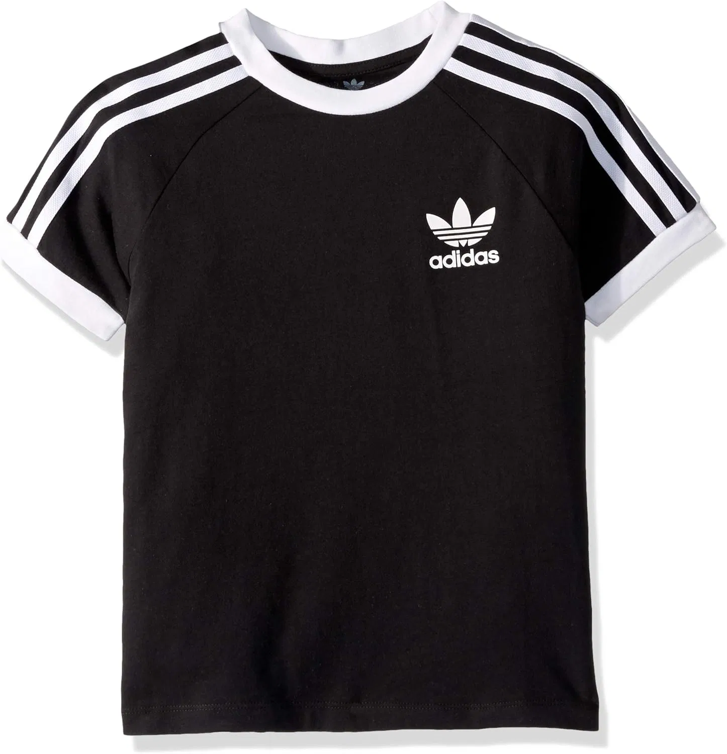 Футболка с 3-полосками adidas Originals, черный/белый